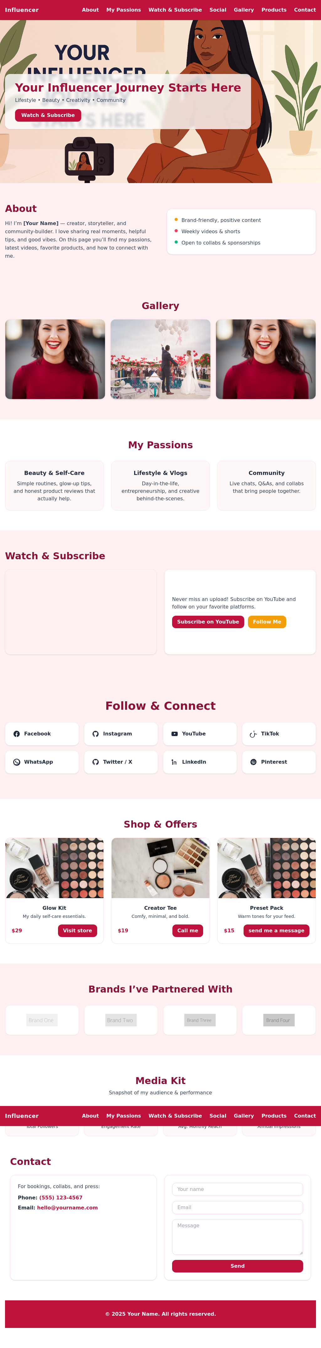 Influencer Site 1