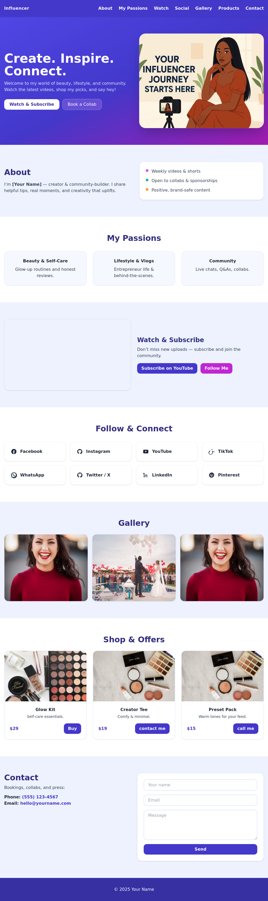 Influencer Site 2