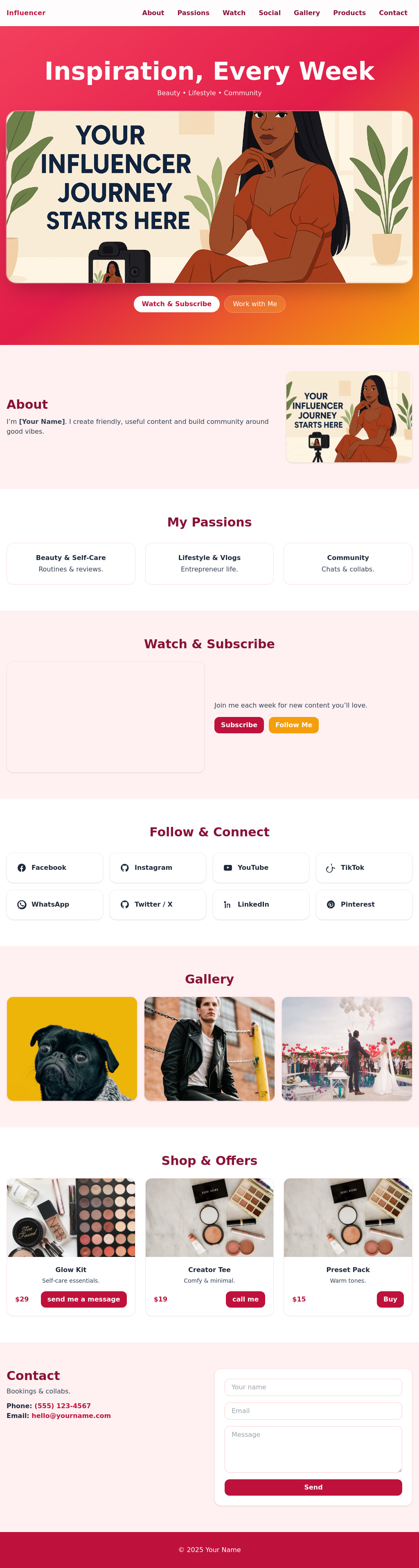 Influencer Site 3
