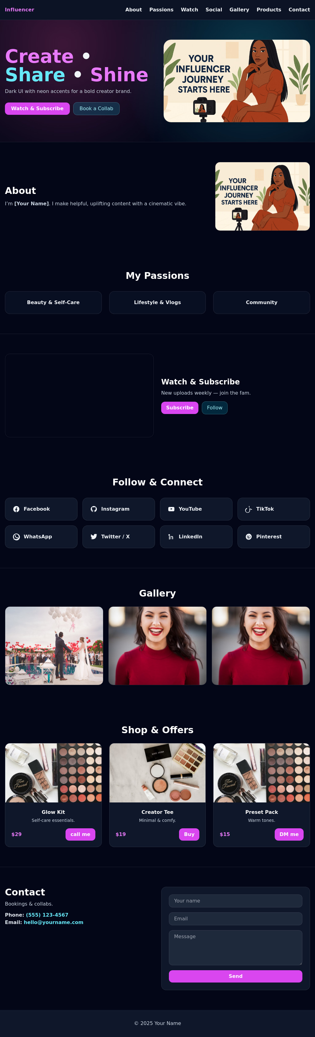 Influencer Site 5