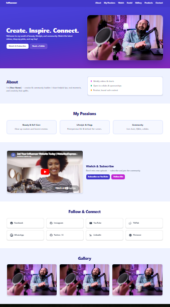 Influencer Site 2